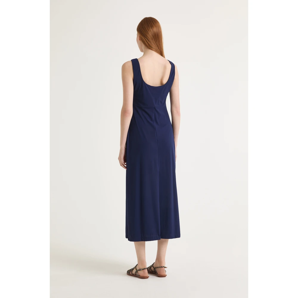 Maliparmi Zachte Jersey Jurk Blue Dames