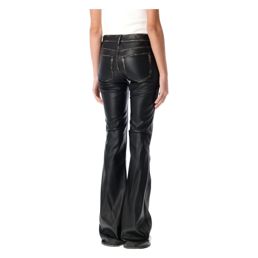 Diesel Eco Leren Stellar Broek Black Dames