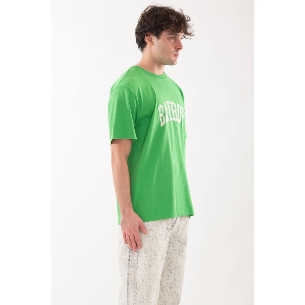 Barrow Retro Print T-shirt Green Heren