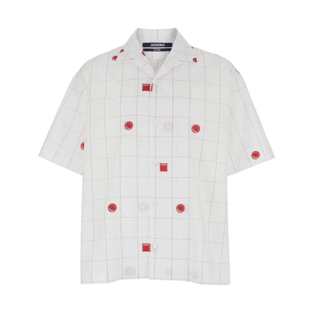 Jacquemus Witte Shirt LA Chemise Jean White Heren