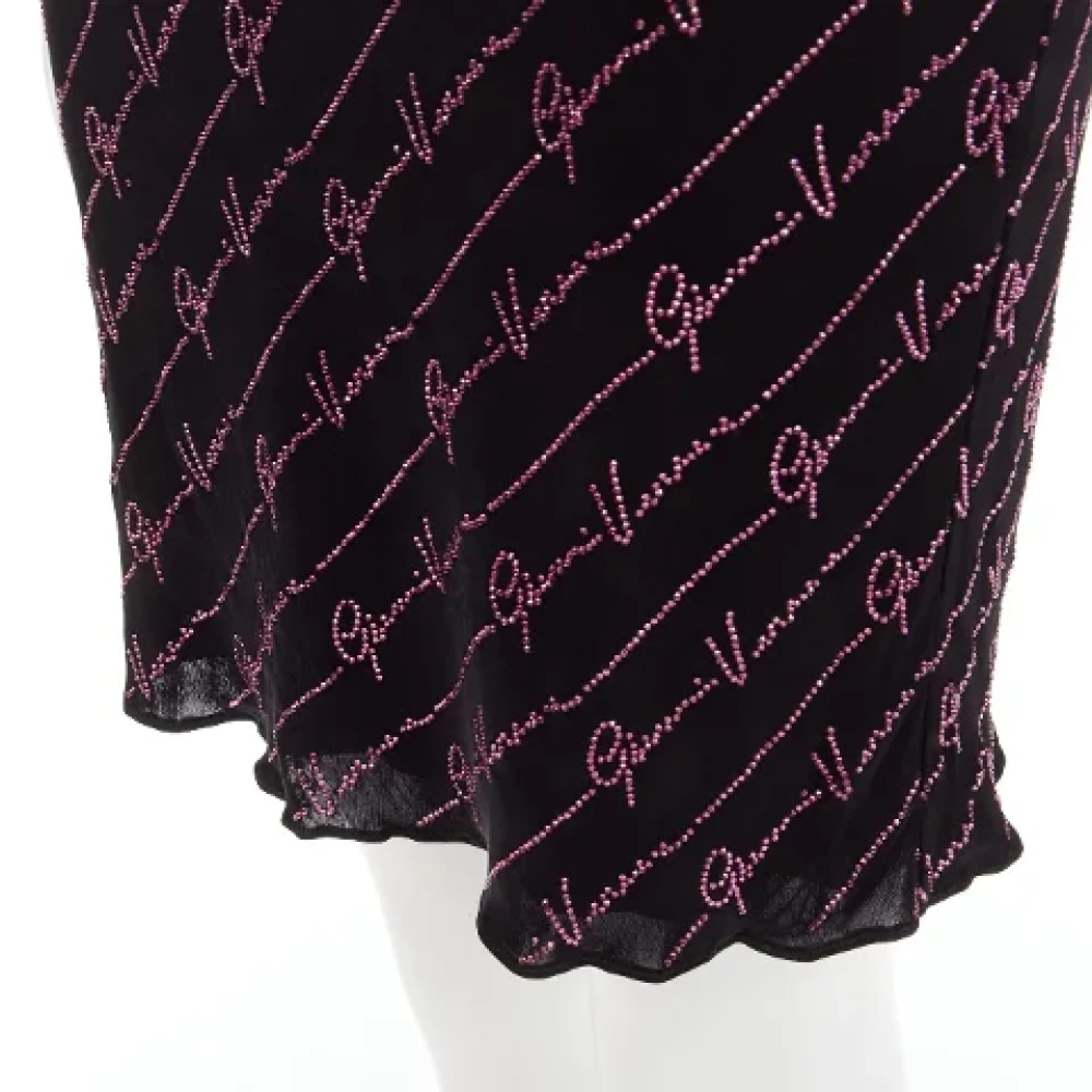 Versace Pre-owned Viscose dresses Black Dames