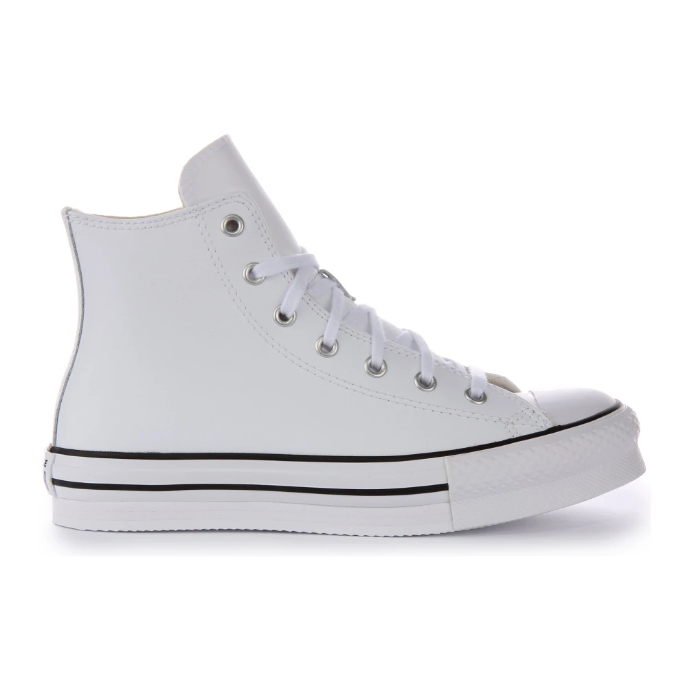 Converse Women's White Leather High Top Trainers - Sneakers - 3 Uk - Shoes
