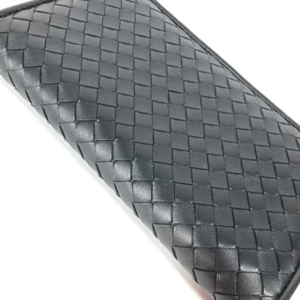 Bottega Veneta Vintage Pre-owned Leather wallets Black Dames