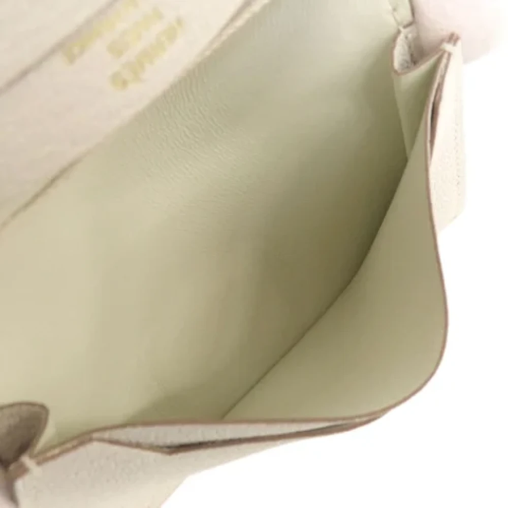 Hermès Vintage Pre-owned Leather wallets White Dames