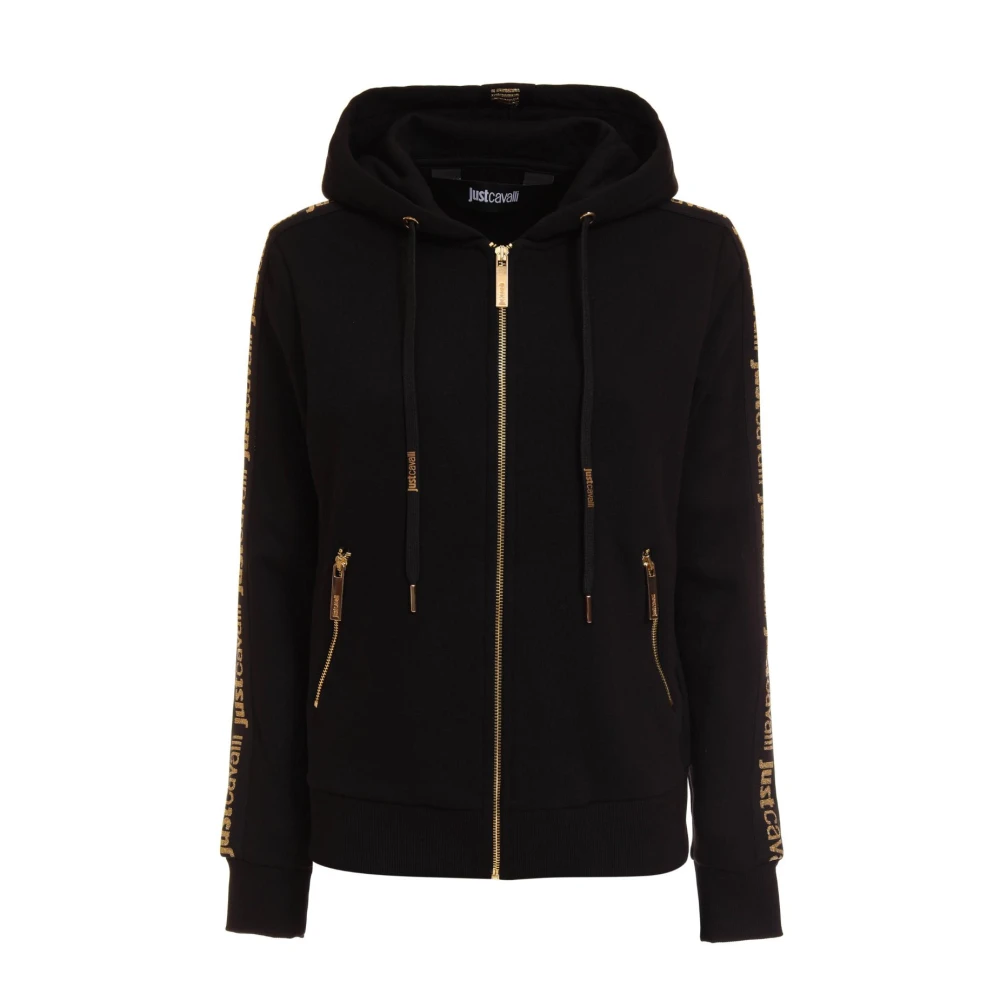 Just Cavalli Zip Hoodie Black Dames