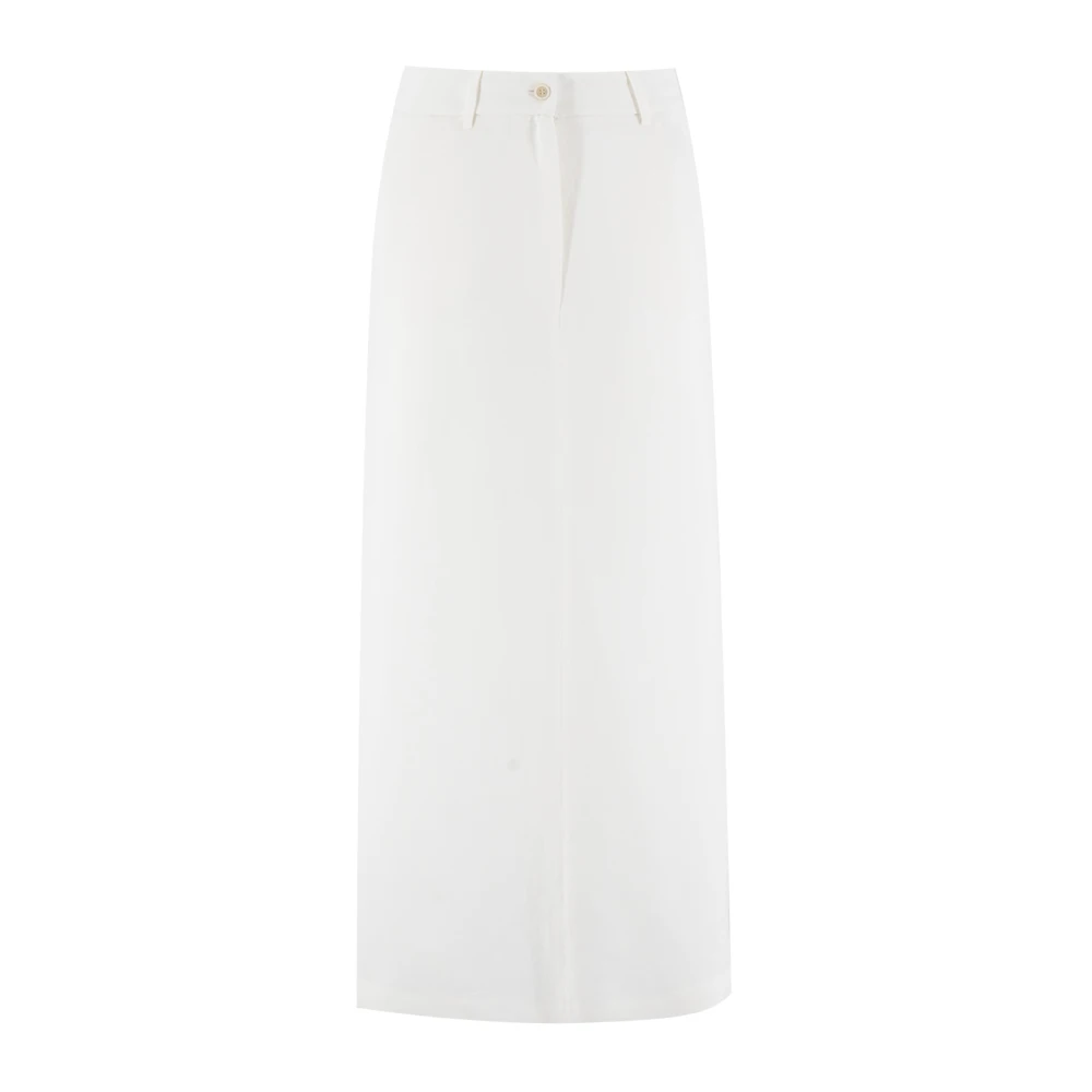 Antonelli Firenze Midi Rok met Zijgleuven White Dames