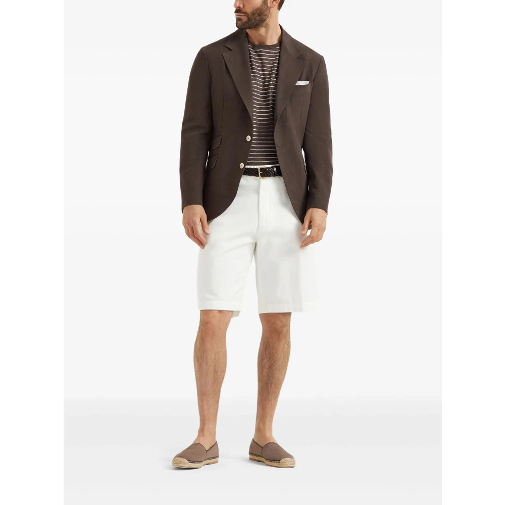 BRUNELLO CUCINELLI Bruin Katoenen T-Shirt Brown Heren