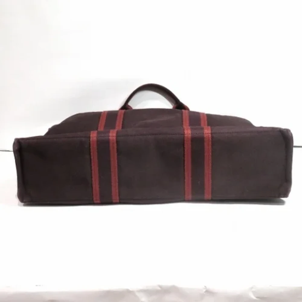 Hermès Vintage Pre-owned Canvas handbags Red Dames