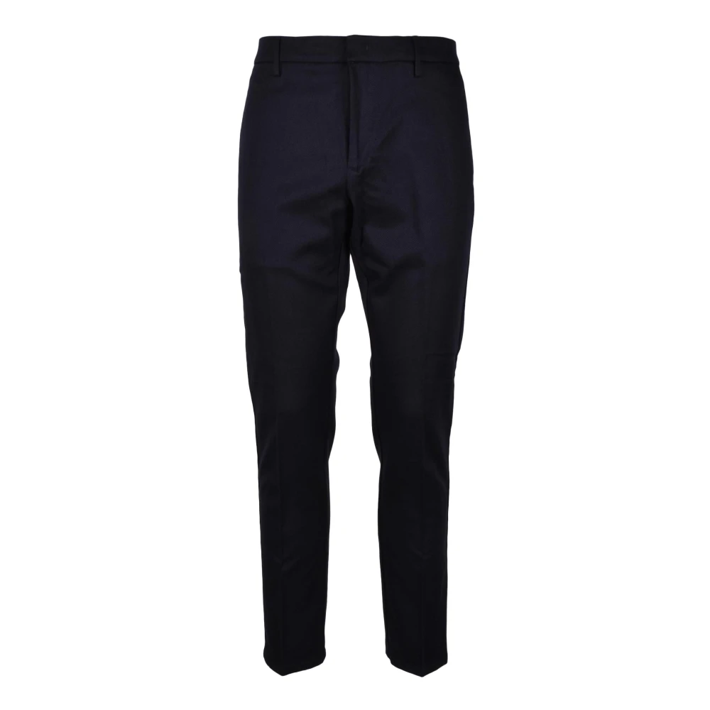 Dondup Wol Katoen Elastaan Broek Blue Heren