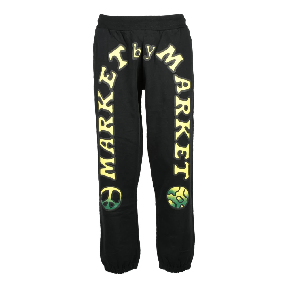 Market Katoenen Casual Broek Black Heren