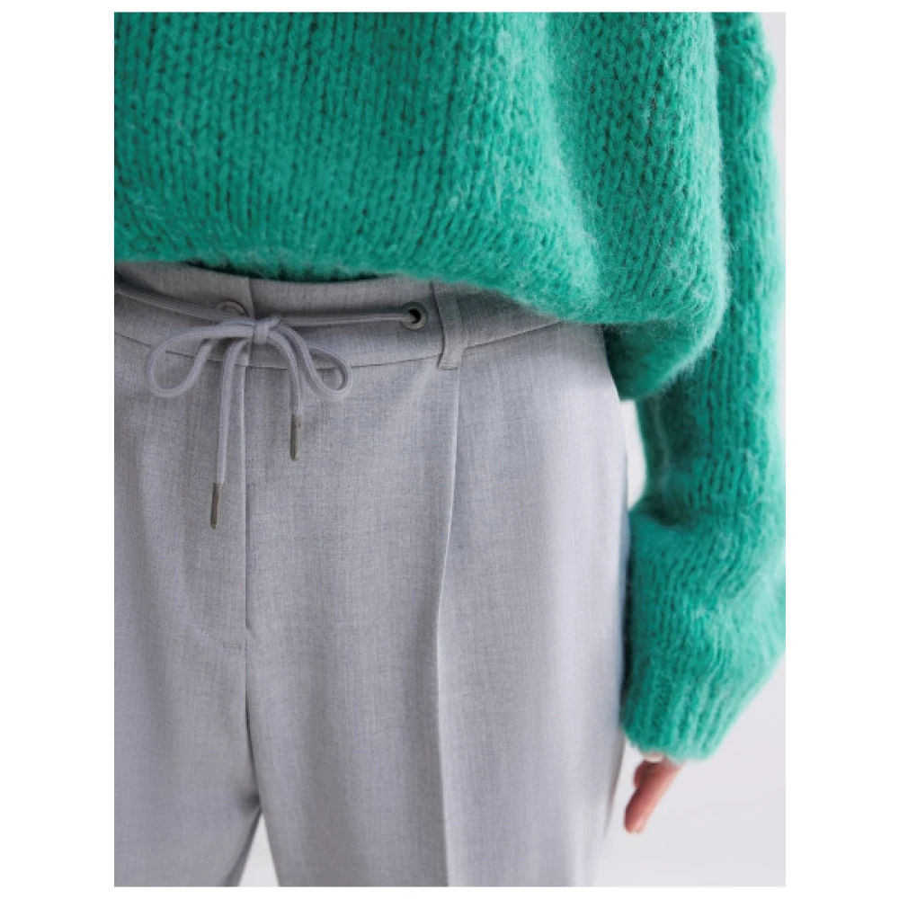 Summum Woman Moderne Geplooide Broek Gray Dames