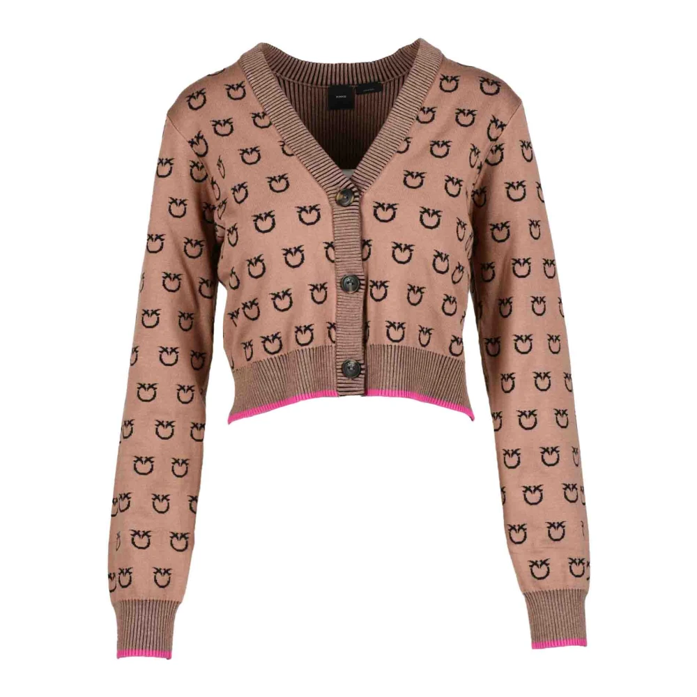 Pinko Zachte Gebreide Vest Brown Dames