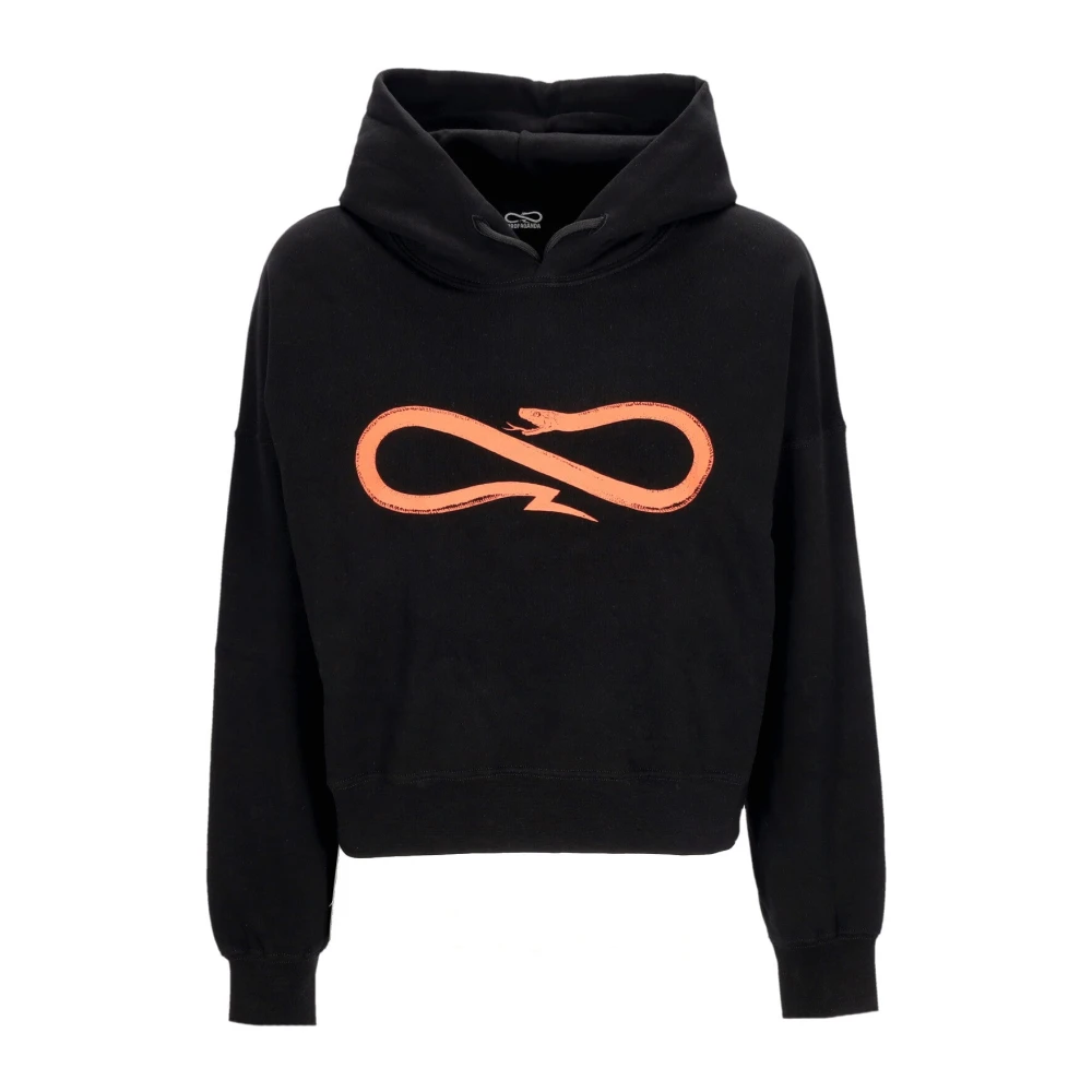 Propaganda Zwarte Logo Cropped Hoodie Black Dames