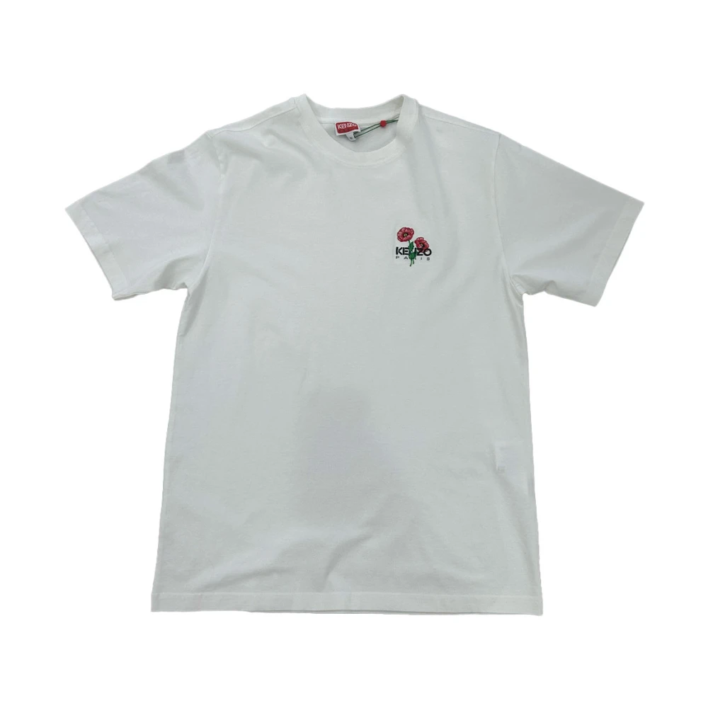 Kenzo Men's White Floral Motif T-Shirt