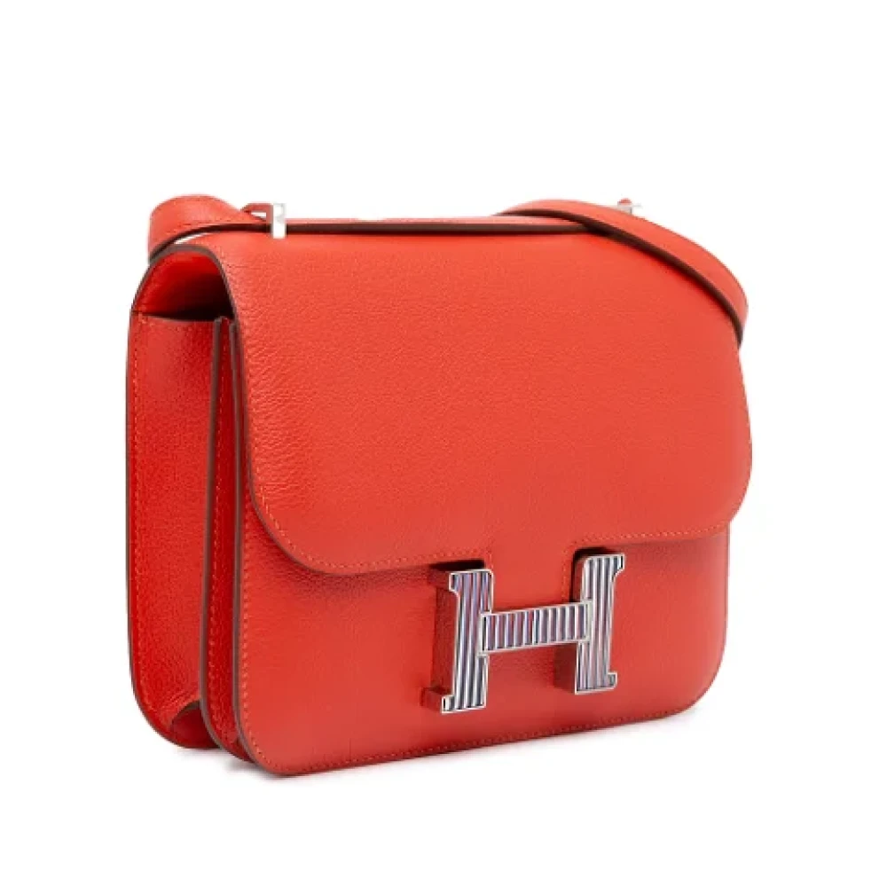 Hermès Vintage Pre-owned Leather crossbody-bags Red Dames