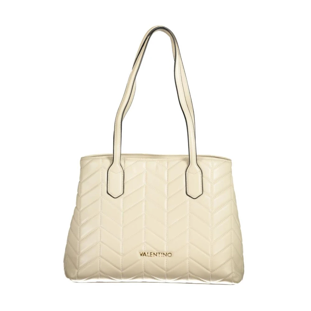 Valentino Women's Beige Shopping Bags, One Size, Chevron Quilted Tote Bag