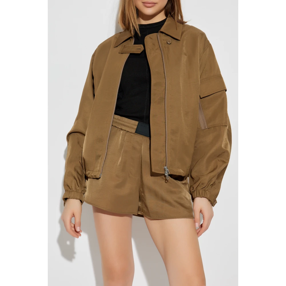 Helmut Lang Jas met zakken Brown Dames