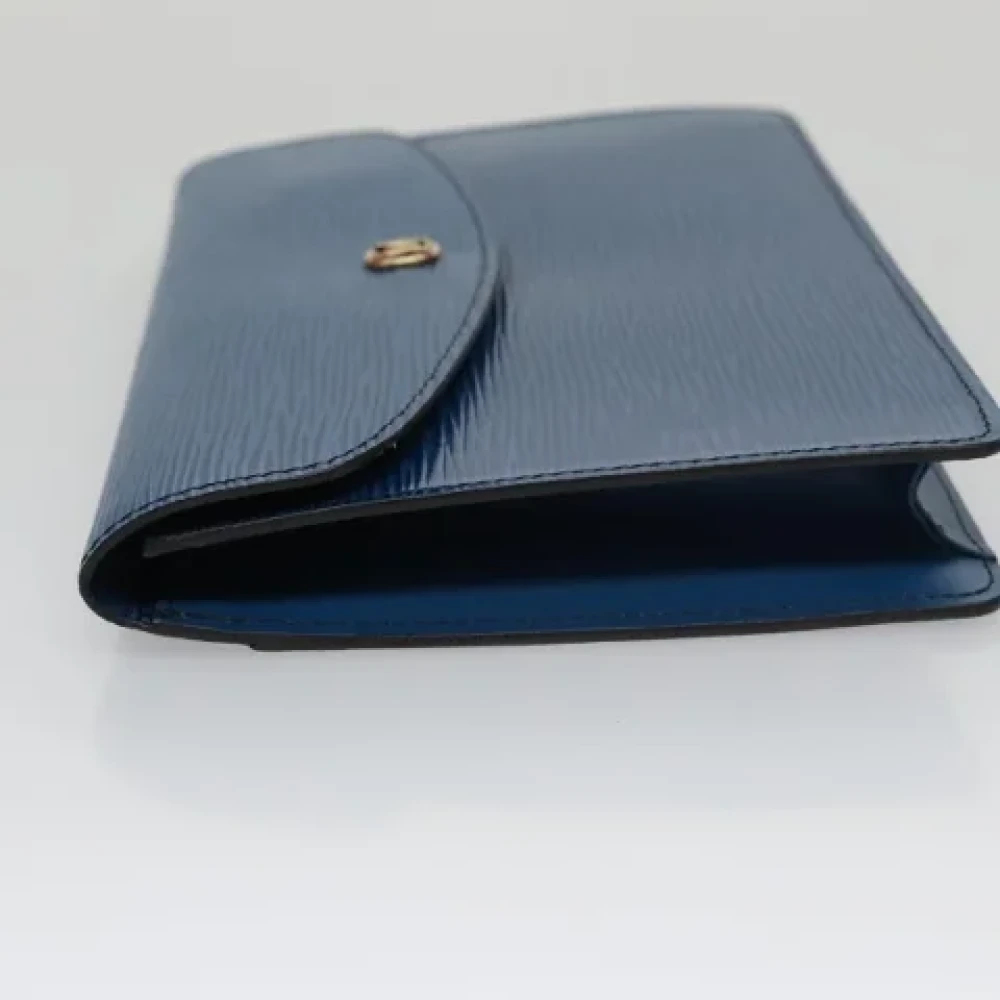 Louis Vuitton Vintage Pre-owned Leather clutches Blue Dames