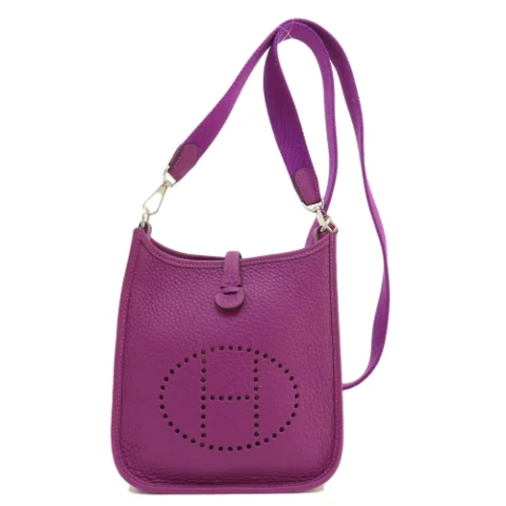 Hermès Vintage Pre-owned Leather shoulder-bags Purple Dames