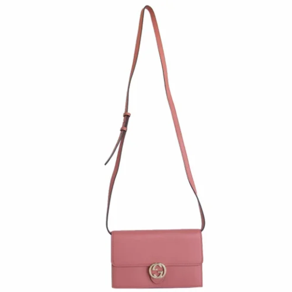 Gucci Vintage Pre-owned Leather gucci-bags Pink Dames