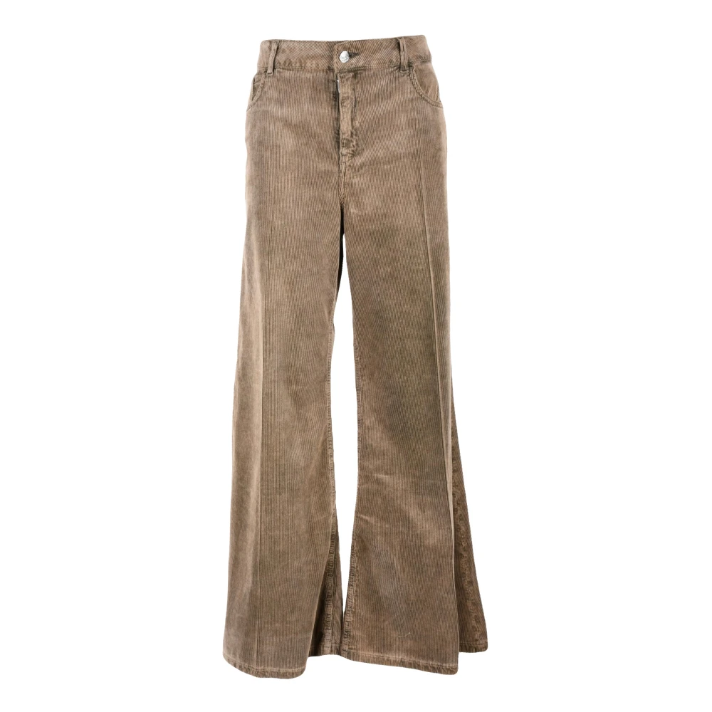 Kaos Vrouw Bruin Wijde Broeken