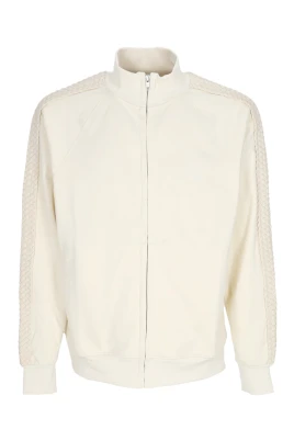 Högkrage sweatshirt med flätad rand