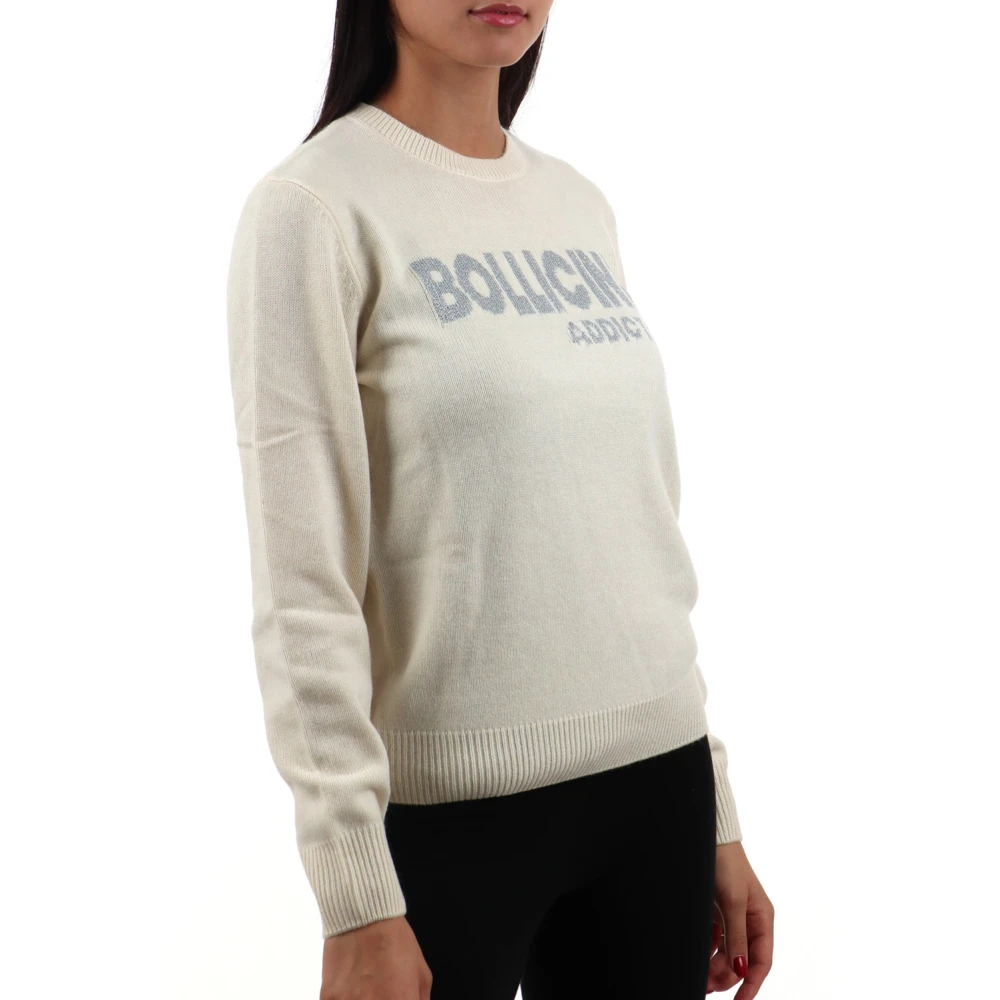 MC2 Saint Barth Geborduurde Trui met Ronde Hals White Dames