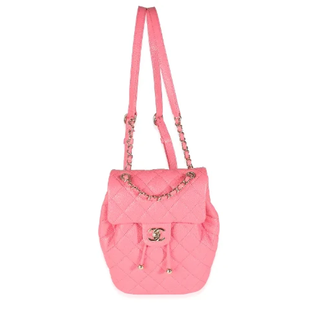 Chanel Vintage Pre-owned Leather backpacks Pink Dames