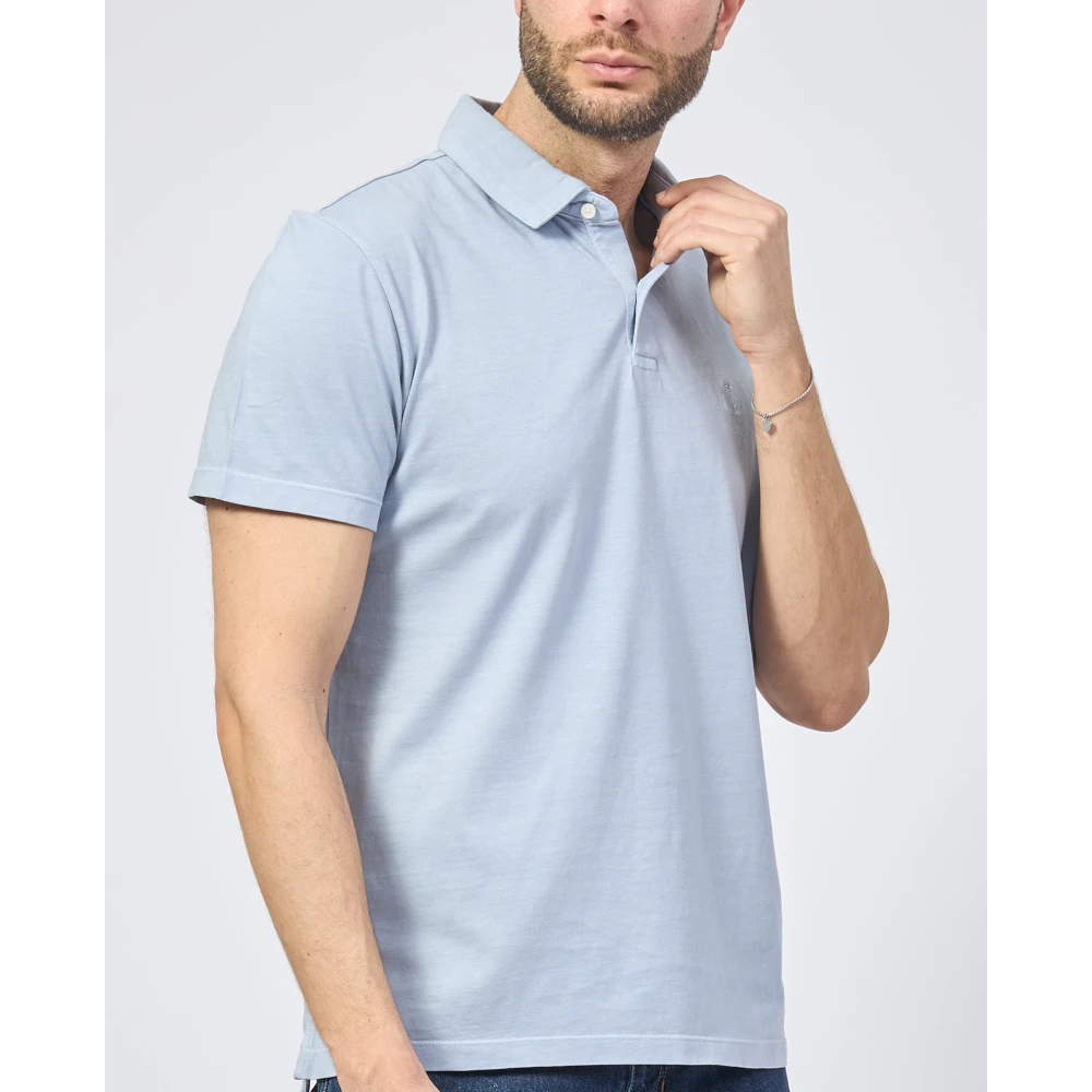 Ecoalf Biologisch Katoen Blauw Poloshirt Blue Heren