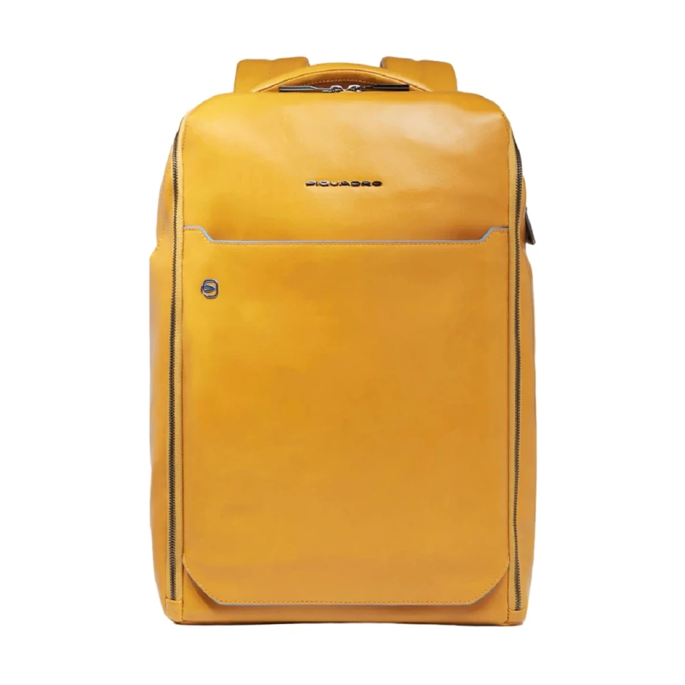 Piquadro Gele Laptop en iPad Rugzak Yellow Heren