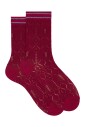 chaussettes-courtes-en-coton-perfore-fuchsia-pour-femmes-avec-motif-argyle