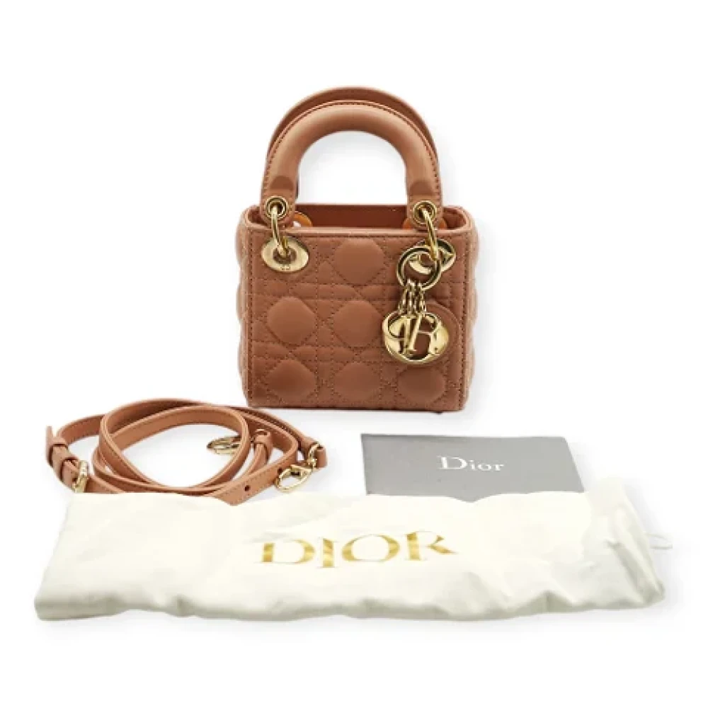 Dior Vintage Pre-owned Leather dior-bags Pink Dames