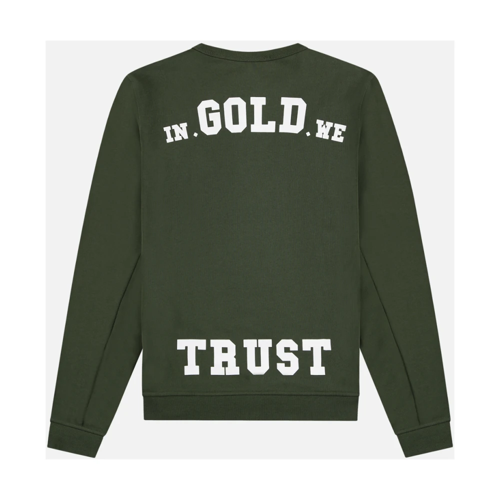 In Gold We Trust Bosnachtsweater Green Heren