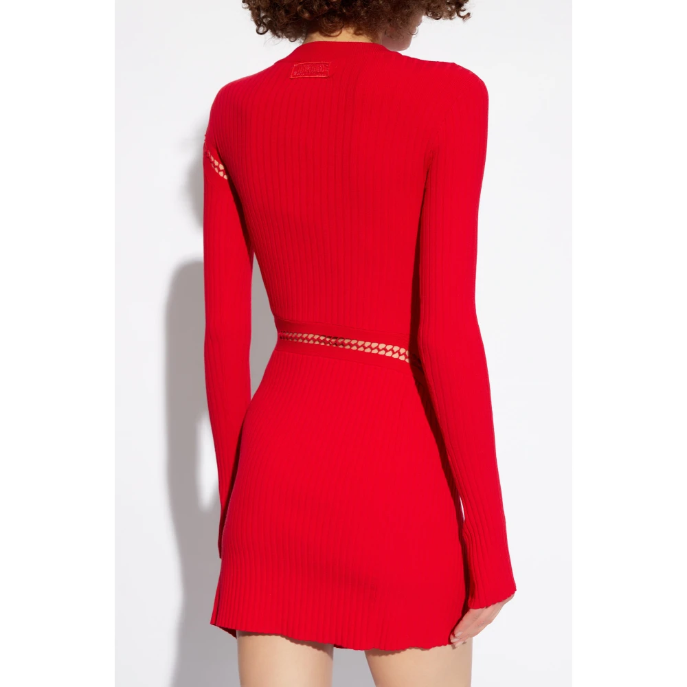 The Attico Asymmetrische jurk met uitsparingen Red Dames