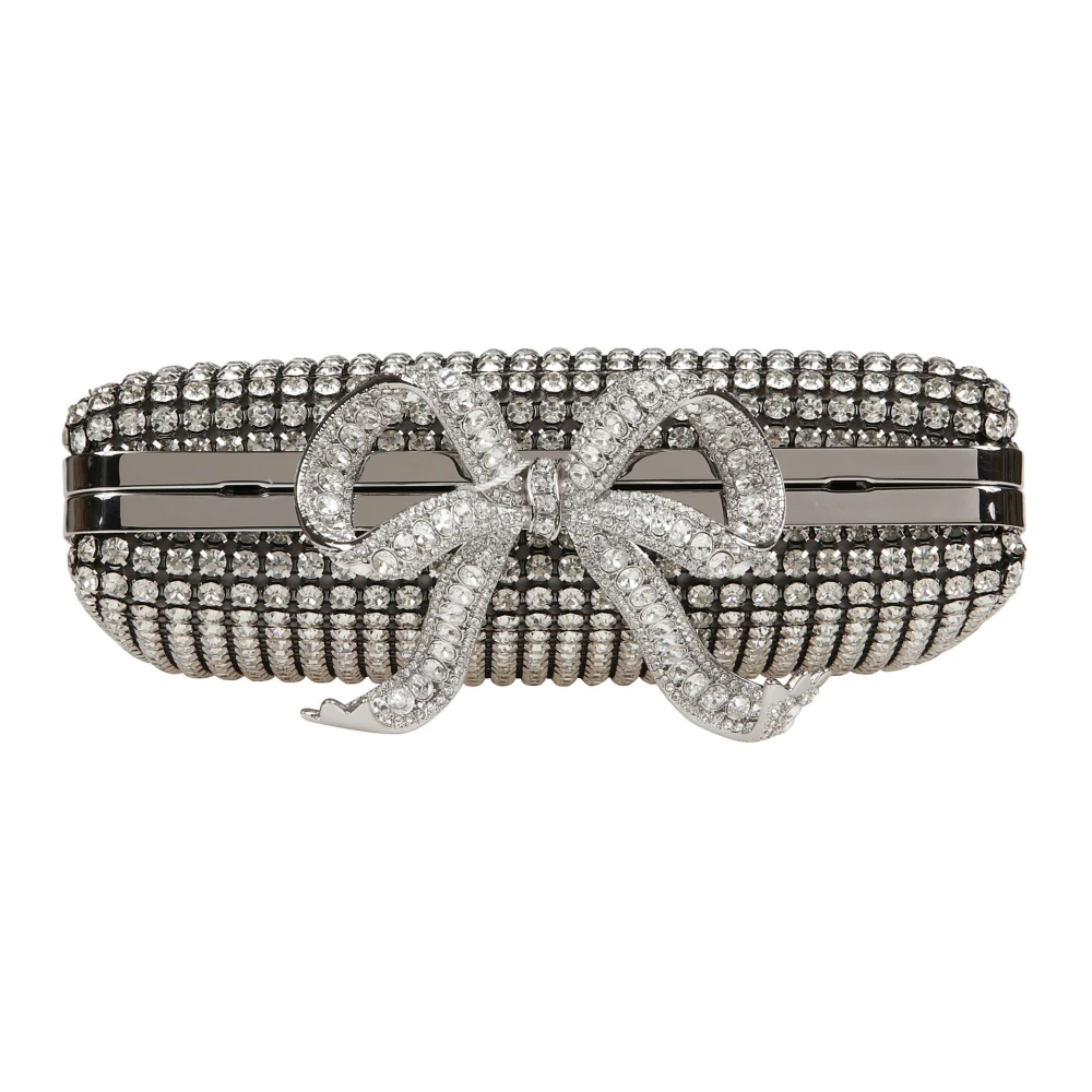 Self Portrait Kristallen Box Clutch Tas Gray Dames