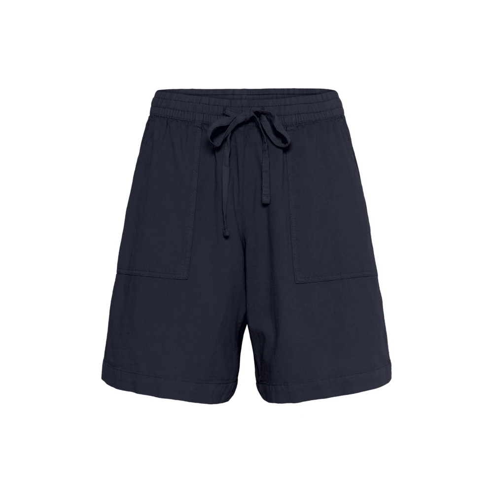 Kaffe Midnight Marine Wijde Shorts Blue Dames
