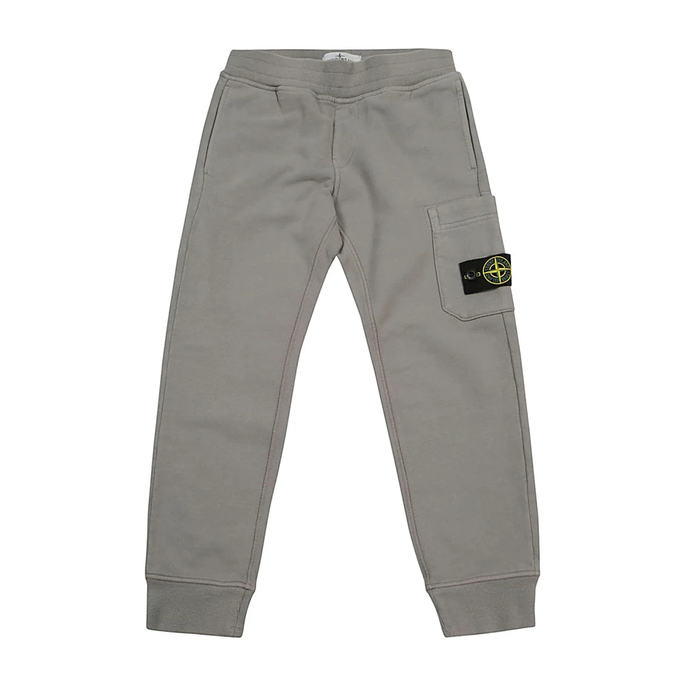 Stone Island Grå Byxor för Pojkar Aw24 Gray, Pojke