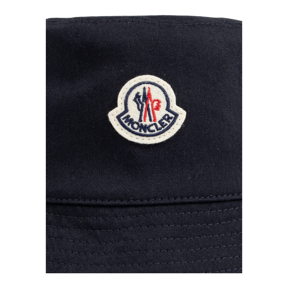 Moncler Hoed met logopatch Blue Heren