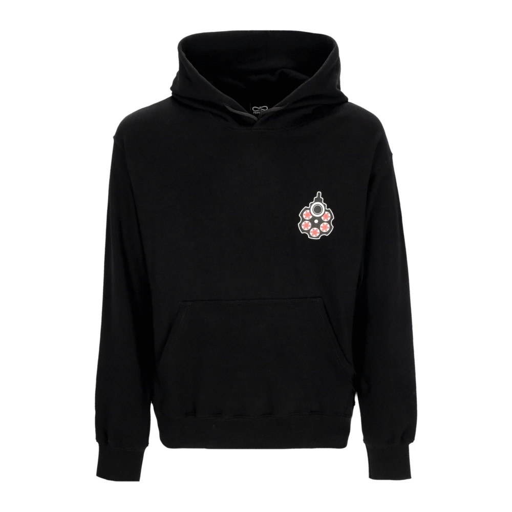 Propaganda Zwarte Lichtgewicht Hoodie met Roulette Print Black Heren
