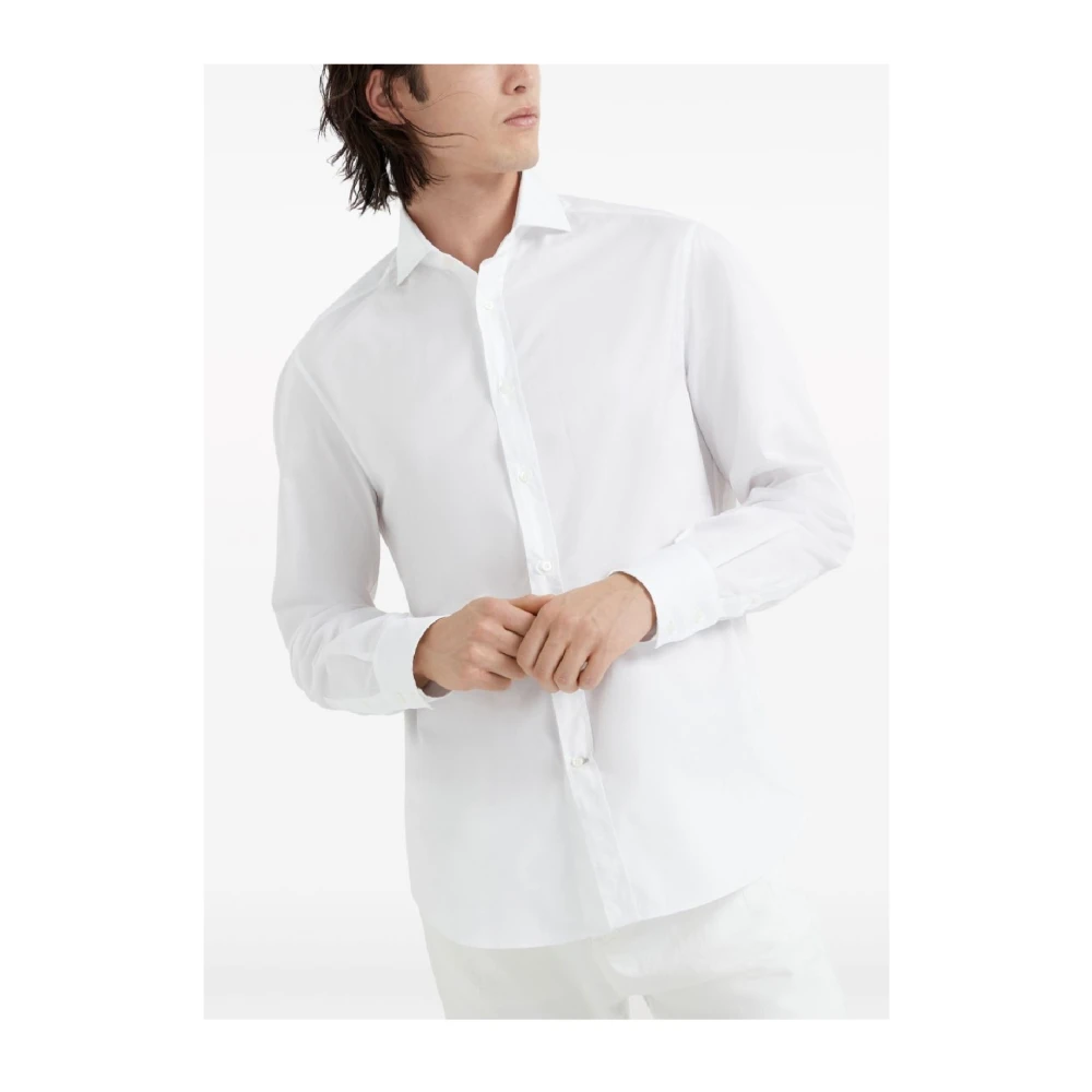 BRUNELLO CUCINELLI Witte Zakoverhemd Ss25 White Heren