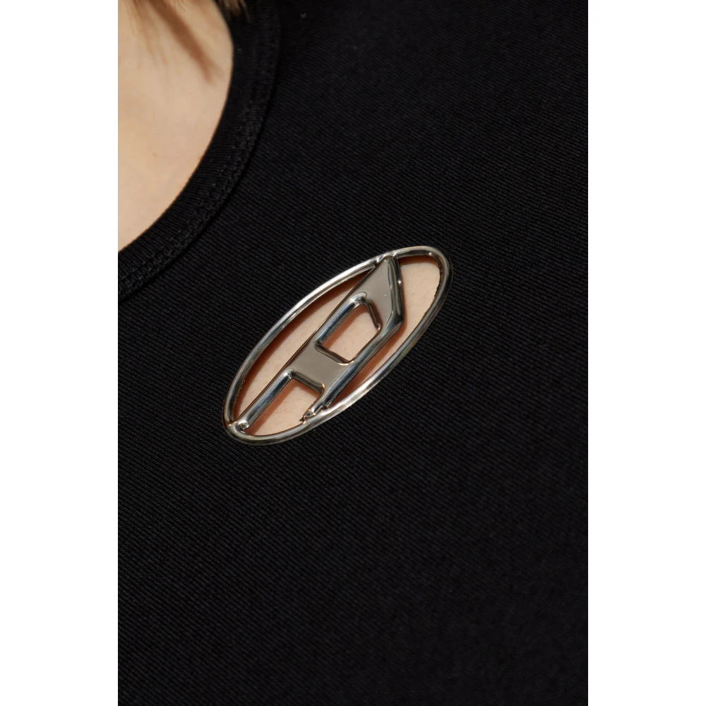 Diesel Top T-Uncutie-Long-Od-Q1 Black Dames