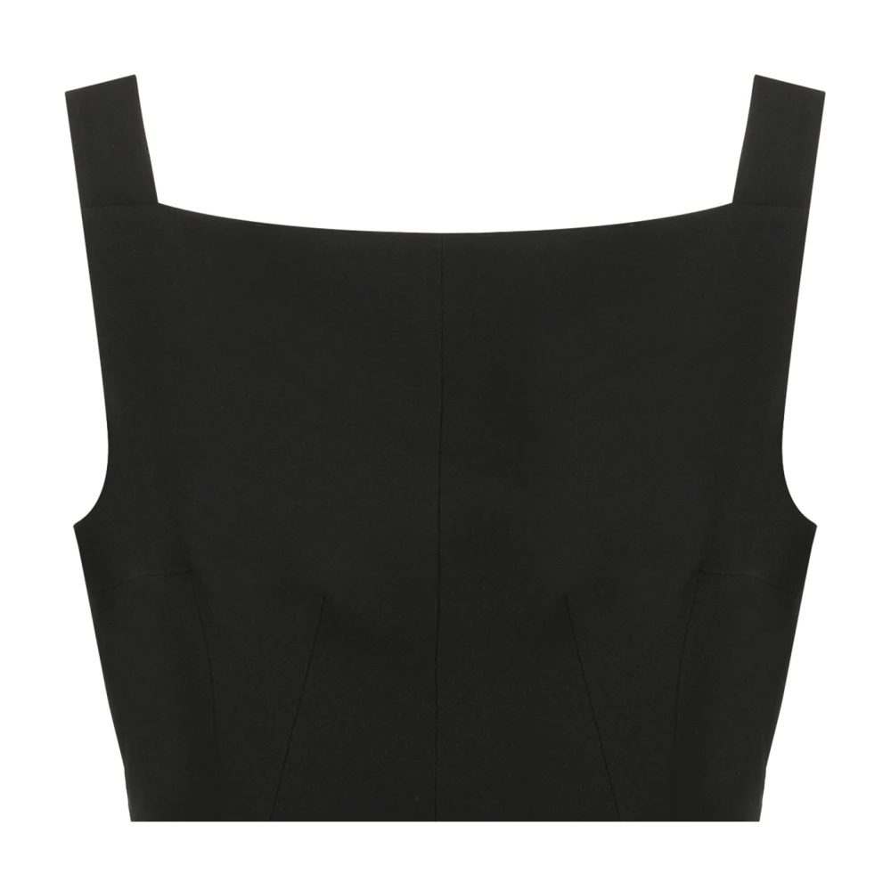 Givenchy Zwarte minijurk met watervalhals Black Dames