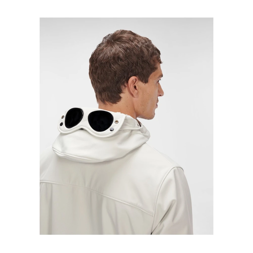 C.P. Company Zachte Schaal Parelwitte Hoodie White Heren