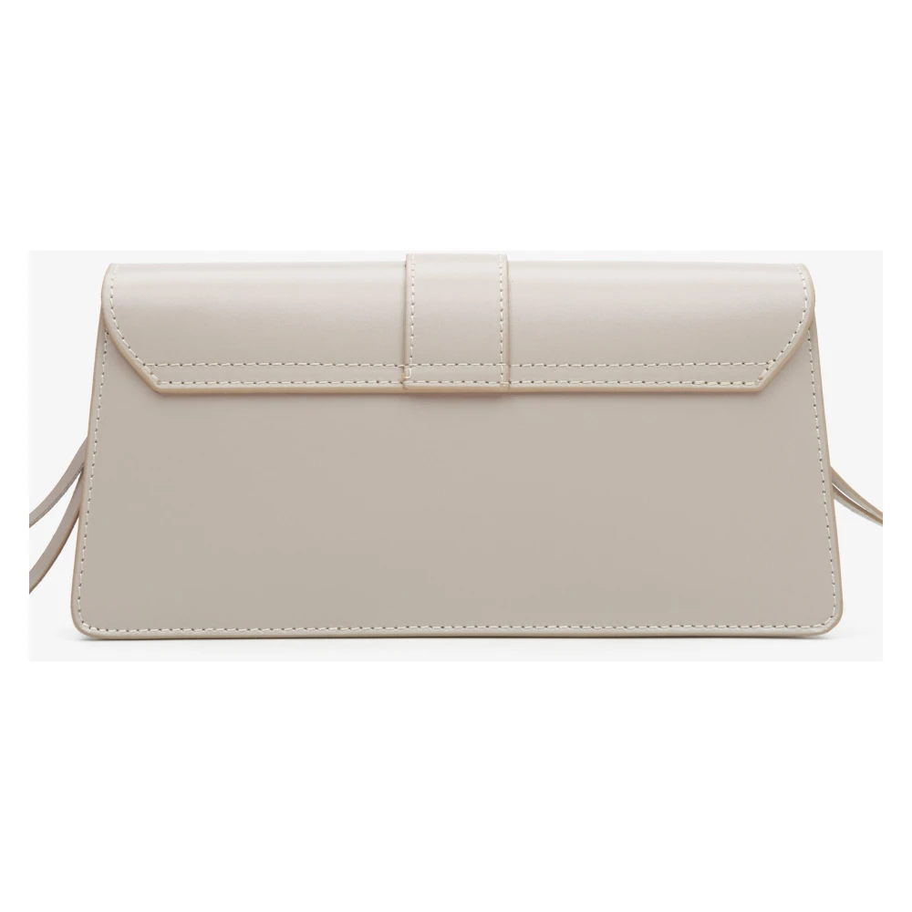 Estro Beige Leren Handtas met Gouden Accenten Beige Dames