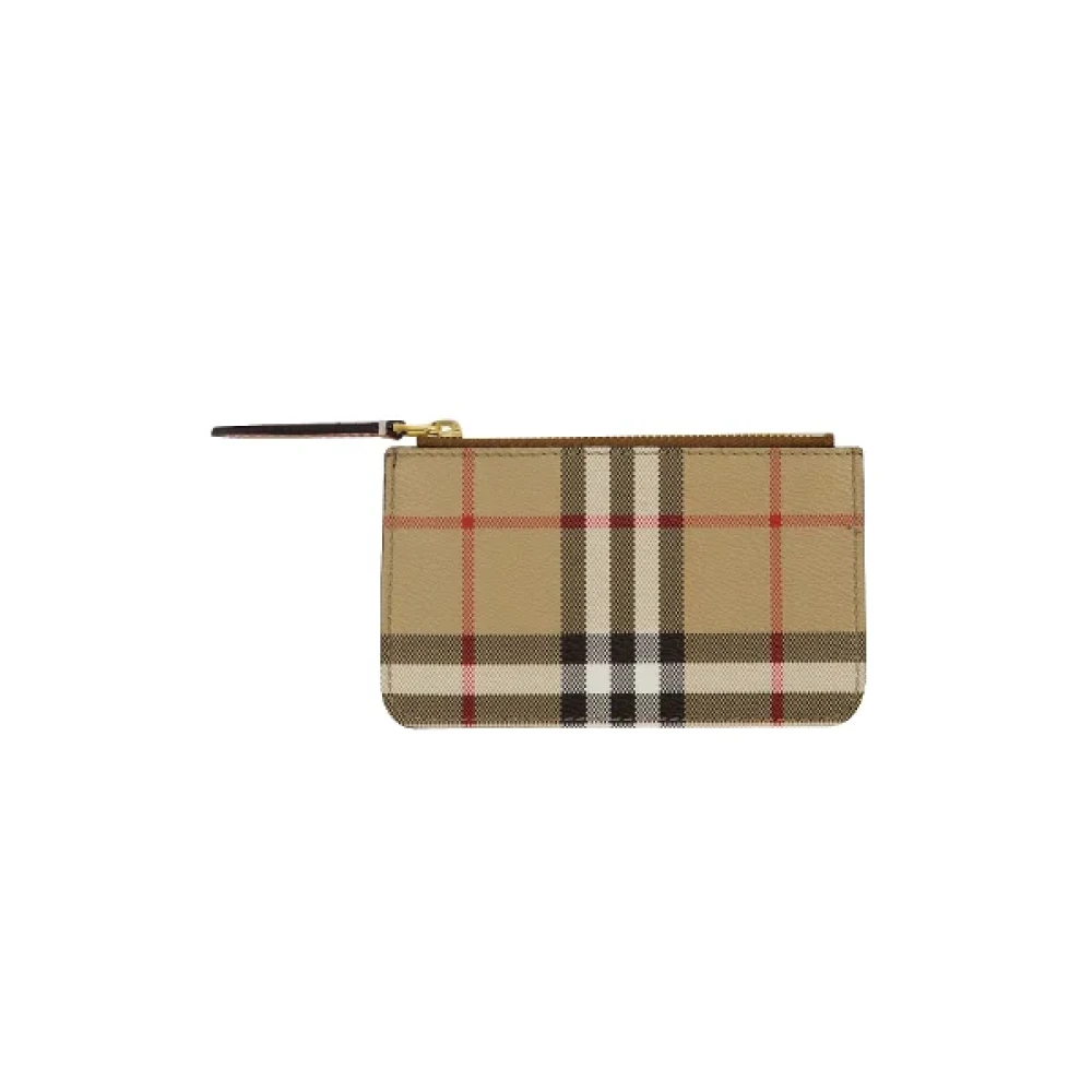 Burberry Leather wallets Beige Dames