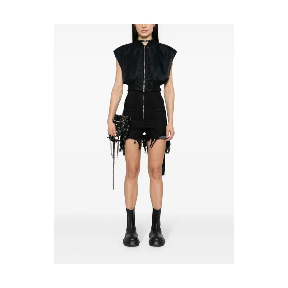 Rick Owens Nylon Taffeta Vest Black Dames