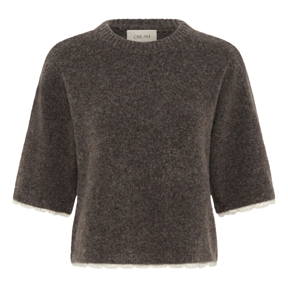 VAN GRAAF Cream Damen Schlamm Strickpullover Crkibana Braun, Groß - Bild 3