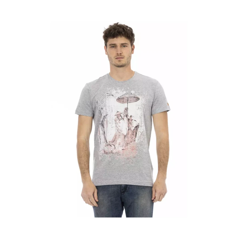 Trussardi Herr Grå Toppar M, Bomull, Action Kortärmad T-Shirt