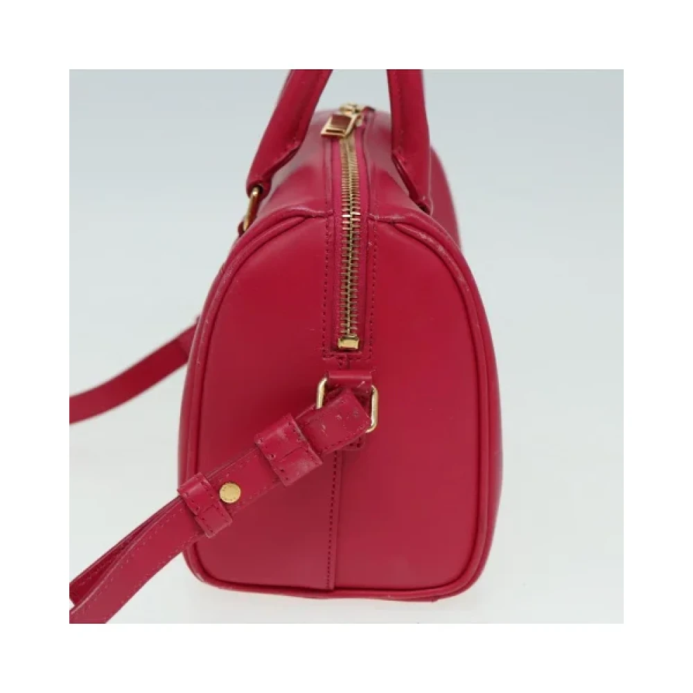 Saint Laurent Vintage Pre-owned Leather handbags Red Dames