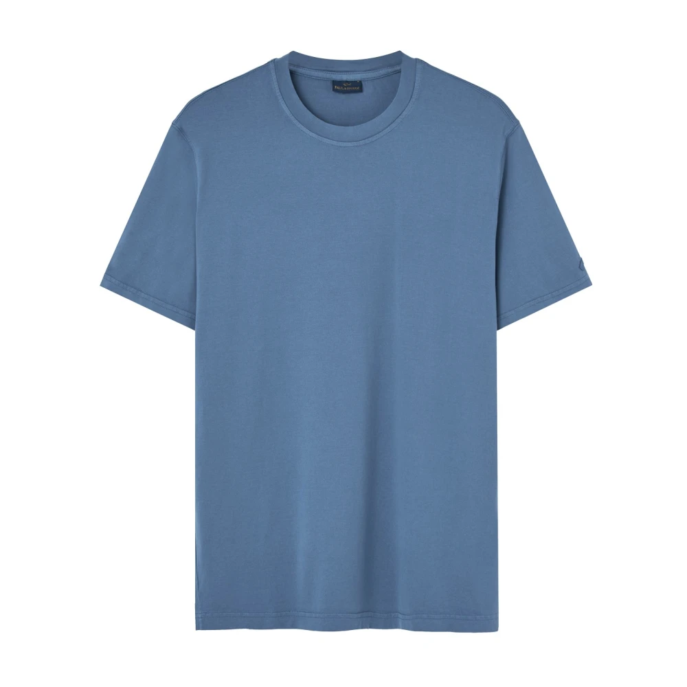 PAUL & SHARK 635 Avio Katoenen Jersey T-shirt Blue Heren